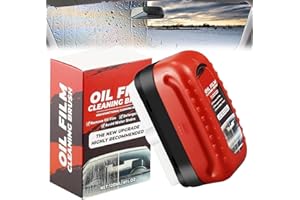 Bukezudang Olabweisende Folie für Autoscheiben, Automotive Oil Film Cleaning Brush, Ölfilm-Entferner für Windschutzscheiben, für Türen, Fenster, Badezimmerglas, Autospiegel, 1 Stück