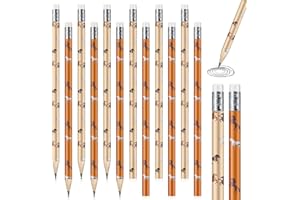 Dianelhall 12 Stück Pferd Bleistifte mit Radiergummi Pferdchen Holzbleistifte mit Radierer Geschenktüten Füller Party Mitgebsel Pferde Stifte Geschenk Pferd Liebhaber (Klassisch)