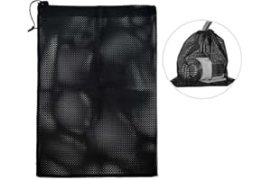 Ainkou Pump Barrier Bag Pump Filter Mesh Bag Pond Fish Pond Filter Mesh Bag with Drawstring Household Water Pump Filter Accessories (16.1"×12.2", Black)