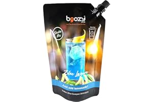 BOOZY.CO.UK LET THE DRINKS COME TO YOU Boozy Pre Mixed Cocktails, Blue Lagoon, 26% ABV, 500ml, 7-8 Servings, Just Add Lemonade, Premium Ready Mixed Cocktail