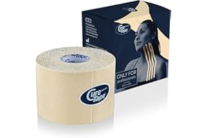 ‎CURETAPE CureTape® Gentle Beige | Kinesiologie Tape für empfindliche Haut | Einfach zu Entfernen | 100% hypoallergenes Kinesiotapes | 5 cm x 5 meter |