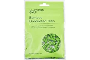 Northern Golf Graduated Bamboo Golf Tees / 100% BIODEGRADABLE/BUMPER PACK