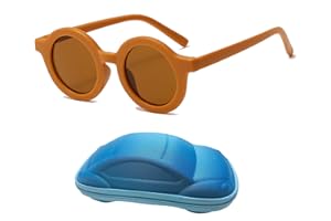 YAMEIZE Kids Sunglasses UV400 Protection Cute Round Glasses for Toddler Boys Girls Age 2-7