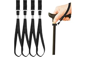 SHENLEE 4 Pcs Walking Stick Wrist Strap, Cane Hanging Rope, Walking Stick Accessories, Stick Accessories Strap, Wrist Straps Prevent Falling, Storage for Fixed Support Hang, Suitable for Home Outdoors Travel