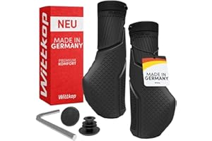 Wittkop Fahrradgriffe mit innovativem Mehr-Zonen-Design, Made in Germany I ergonomisches Design mit Anti-Rutsch Effekt inkl. Komfort- & EFC-Zonen für optimierten Grip & Komfort I Fahrradgriffe Lenker