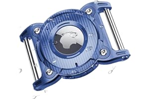 ONEONTA Airtag Hund | Airtag Anhänger Hund - Airtag Hülle Hund Wasserdicht für Airtag Hundehalsband mit Abnehmbarer Metallschlaufe, Robustes TPU, Leicht, Kompakte Größe, Passend für 3cm Breite, Blau