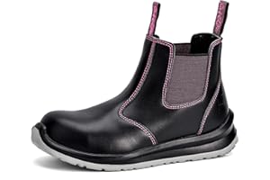 SAFEYEAR S3 Work Shoes for Women, Lightweight, M-8025FM Safety Shoes, Women, Waterproof & Breathable Leather, Comfortable Insoles, S3 Composite Seats and Anti-Penetration Plate