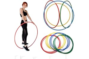 LOIBUYZ Hula Hoop - Multicolor Fitness Hula Hoops - Plain and Glitter 55cm, 65cm, 75 cm Plastic Hula Hoops, Fitness and Dance Exercise Hoola Hoops