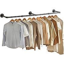 Appendiabiti A Parete Industriale 156cm - Barra In Metallo Con Portata 50kg, Nero - Foto 10