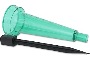 Windhager Deszczomierz, miernik opadów, łącznie z ostrzem do wbijania w ziemię, do dokładnego pomiaru wody deszczowej, 22 cm, 06244 cm, zielony