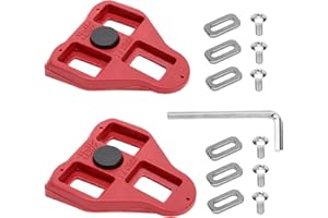 LOCKGO Bike Cleats for Cycling Shoes, Bicycle Cleat Set Indoor & Road Biking, Self-Locking Pedal Lock Shoes Accessories Compatible with Look Delta Peloton Road Grip Cleat, Suitable for Men Women Cycling Shoe