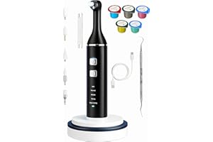 BRITIVA Premium Electric Teeth Cleaner Stain Remover & Tooth Polisher – Plaque Remover with 5 Modes, 5-Mode Rechargeable Dental Scaler with 6 Attachments, LED Light, Waterproof – Perfect for Home Use & Travel