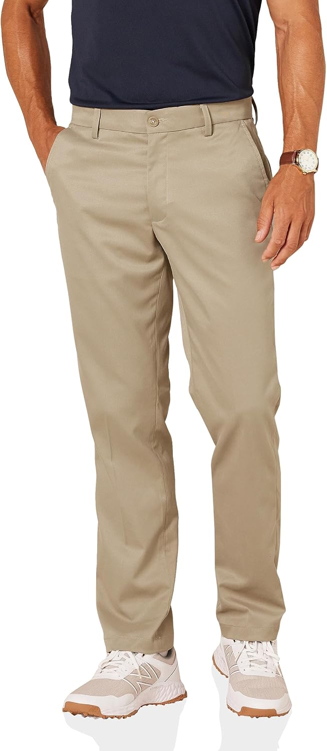 Amazon Essentials Men's Straight-Fit Stretch Golf Trousers