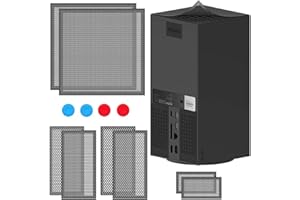 Shunwige Filtro antipolvo para Xbox Series X, Tapa del filtro antipolvo para el maletero/ventilación Tapa antipolvo para la consola Xbox Series X (2 juegos) Más: con 4 cubiertas para mango de pulgar