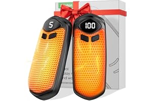 Miaton Electric Hand Warmers Rechargeable 2 Pack with Digital Display, 3000Mah*2 Portable Heater Battery Powered, Men Women Gifts for Chrismas, Outdoor Camping, Hunting
