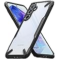 Ringke Fusion-X Compatible with Samsung Galaxy A55 5G Case Cover Transparent Hard Back Soft Flexible TPU Bumper Scratch Resistant Shockproof Protection Samsung A55 Back Cover - Black