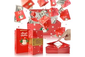 axbeeax Merry Christmas Surprise Gift Box Money, Happy Exploding Box Creating the Most Surprising Explosion Gift Box for Kids Women Men (Merry Christmas)
