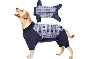 HEYWEAN Body Post Operatorio per Cani a Maniche Lunghe con Cerniera, Tutina Chirurgica per Intervento, Tuta Recupero per Femmina Maschio