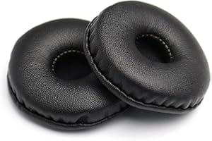 LLRY Ersatz-Ohrpolster Leder-Ohrpolster Ersatz-Ohrpolster-Kit für die meisten Kopfhörermodelle geeignet: Universaldurchmesser 55 mm (1 Paar schwarz)