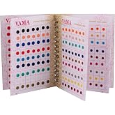 VAMA Multicolour Plain Round Small Bindis Book Kumkum Reusable Self-Adhesive Sticker Pottu Booklet For Girls & Women (Mini Bi