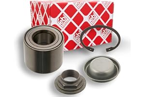 Febi bilstein 40014 Kit de roulement de roue avec écrou d'essieu, bague de sécurité et capuchon anti-poussière, 1 pièce