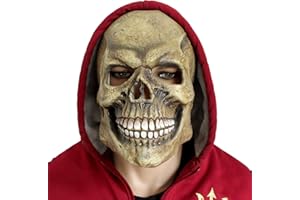 CreepyParty Fiesta de Disfraces de Halloween Máscara de Cabeza de Látex Cráneo