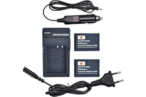 DSTE® 2-Pack Ricambio Batteria BXM-10 + DC175E Caricabatteria Compatibile per XiaoYi BXM-10,XiaoYi YI-M1 Mirrorless