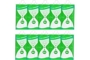 GOSHIES Szafa z osuszaczem 10 opakowań 100g Wisząca szafa z osuszaczem Pochłaniacz wilgoci Torba na osuszacz do wieszania Odporna na wilgoć torba ze środkiem osuszającym Zestaw toreb do osuszania