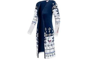 Nebulus Damen Jacke NOORS, warme Strickjacke, Strickmantel im Norweger-Style