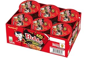SPICEHUB Samyang Buldak Ramen (Double Spicy) Hot Chicken Flavour Noodle Cup Type 70g (Pack of 6)
