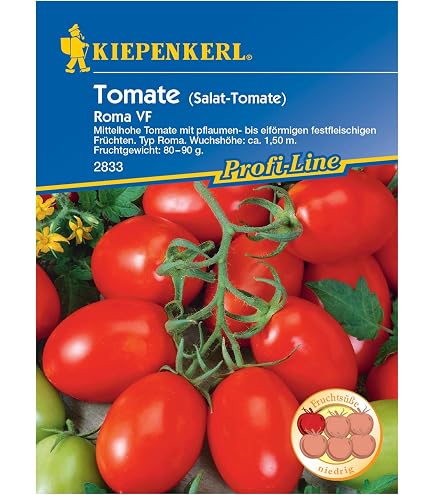 Kiepenkerl Tomatensamen 'San Marzano 2': Italienische Gartentomate, Länglich, Aromatisch (Saatgut Für Freiland/Gewächshaus)