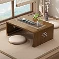 Tavolino Basso Bay Window Per Salotto, Balcone, Tatami - Pieghevole In Legno Massello Giapponese - Tavolo Per Camera Da Letto E Computer