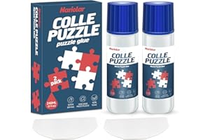 Nariolar 2 * 120ml Colle Puzzle Transparente avec Applicateur