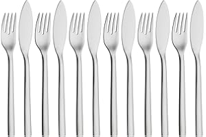 WMF Nuova - Juego de Pescado 12 Piezas para 6 Comensales , Cubertería de Acero Inoxidable Pulido, Cromargan 18/10, 21 cm