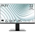 MSI PRO MP223 22.3 Inch Monitor, Full HD (1920 x 1080), 100Hz, VA, 4ms, FreeSync, HDMI, VGA, Anti-Glare, Anti-Flicker, Less Blue light, TÜV Certified, VESA, Kensington, Black