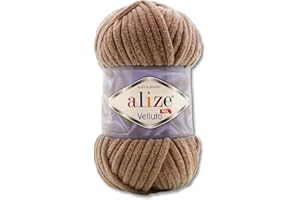 WOHNKULT 100 g Alize Velluto Wool in 30 Selections (329 | Tobacco)
