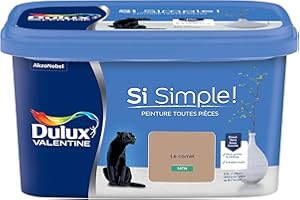 Dulux Valentine Peinture Si Simple Peinture Intérieure Toutes Pièces - Peinture Mur et Plafond, Porte et Plinthe - Couleur : Le Camel Satin - 2,5 L - 5328063