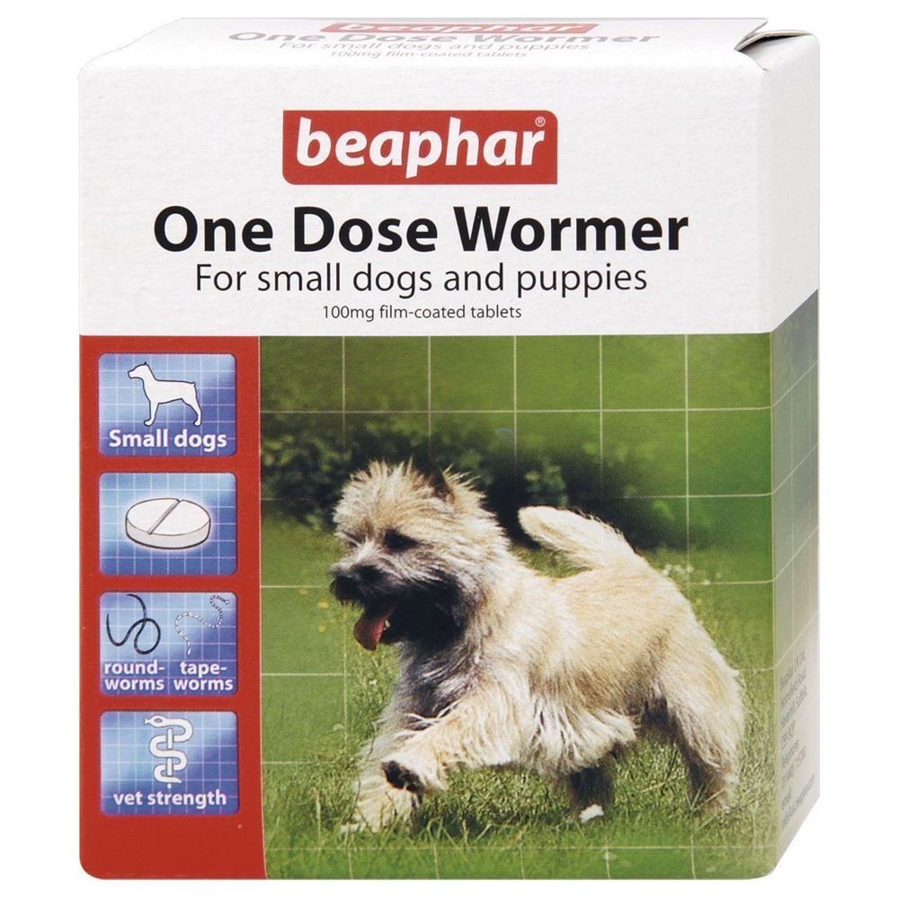 Beaphar One Dose Wormer Small Dog Puppy Worming 3 Tablets Dogs.co.uk