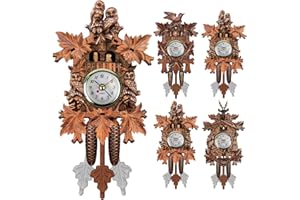 Eurobuy Orologio a cucù vintage in legno, decorazione da parete per soggiorno, ufficio, bar, ristorante e così via