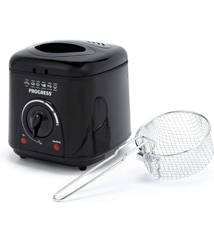 Friteuse Tem-pura Japonaise, Panier À Frire Dans La Friteuse À Frites, Pot Avec Filtre Pour Huile De Friture, Kitchencrafts Friteuse À Frites Et Panier, Acier Inoxydable, Petite Batterie De Cuisine