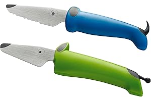 ‎KUHN RIKON KUHN 22289 RIKON Kinderkitchen Messerset 2-teilig, grün/blau ,