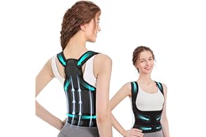 Zikenis Correcteur de Posture, correcteur de posture pour femmes et hommes, ceinture de soutien dorsal réglable, correcteur de soutien dorsal, pour soulager les maux de dos et la cyphose (Noir, M)