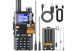 JUCJET UV-5RH performance walkie-talkie, One Key Frequency Match,999CH, 2500mAh Type-c Rechargeable Long Range Walkie Talkies(Upgrade of UV-5R,1 piece)