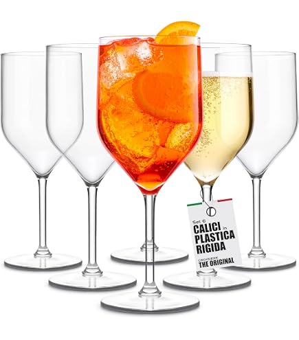 Confezione da 40 bicchieri da vino riutilizzabili in plastica, 350