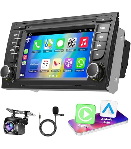 Android 13 Autoradio Für Audi A4/S4/RS4 2002-2008 – 7 Zoll, Wireless CarPlay & Android Auto, 5G WiFi, 4+64GB, Mit Rückfahrkamera