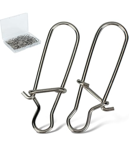 100 Pezzi Snaps Pesca In Acciaio Inox Duo-Lock – Connettori Attacco #0-#8 Per Pesca In Mare