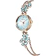 ORSGA Fleur Bracelet Watch for Women Dial Flower Chain Watches Analog Ladies Latest Stylish Diamond Wrist Gift Anniversary Birthday Free Size