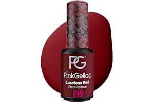 ‎PINK GELLAC Pink Gellac Gel Nagellack UV - 199 Luscios Red 8 ml - Gelnagellack für UV Lampe - Rot - Einfache Anwendung Nail Polish für 14 Tage Salonqualität - Veganer Gellack Made in Holland
