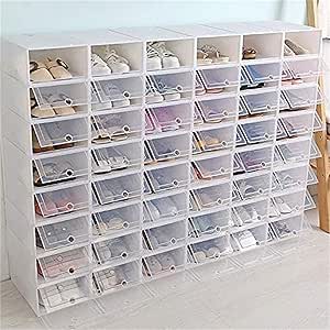 ANTBOX Organizer per scarpe a LED con controllo intelligente, scatole per scarpe da ginnastica impilabili, in plastica trasparente, impilabili, per esporre scarpe e cassette di raccolta, con apertura