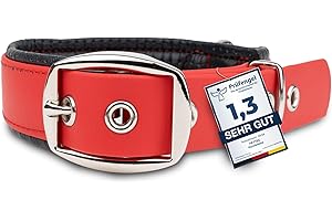 PetTec Obroża dla dużych i małych psów z Trioflex™ | odporna na warunki atmosferyczne i regulowana w kolorze | obroża dla psa w kolorze czerwonym, brązowym, czarnym i błyszczącym pomarańczowym